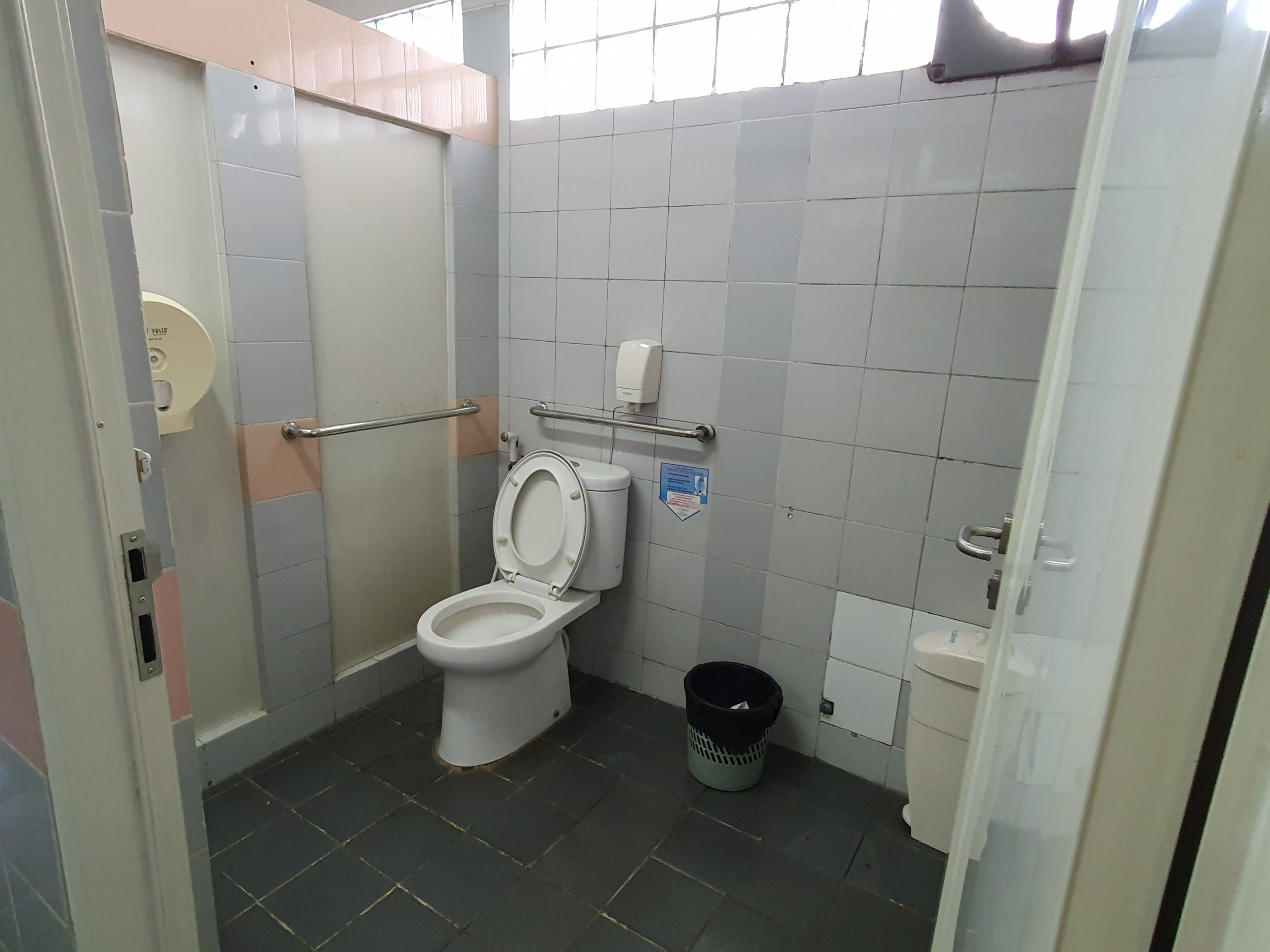 Accessible toilet for users with disabilities at B building