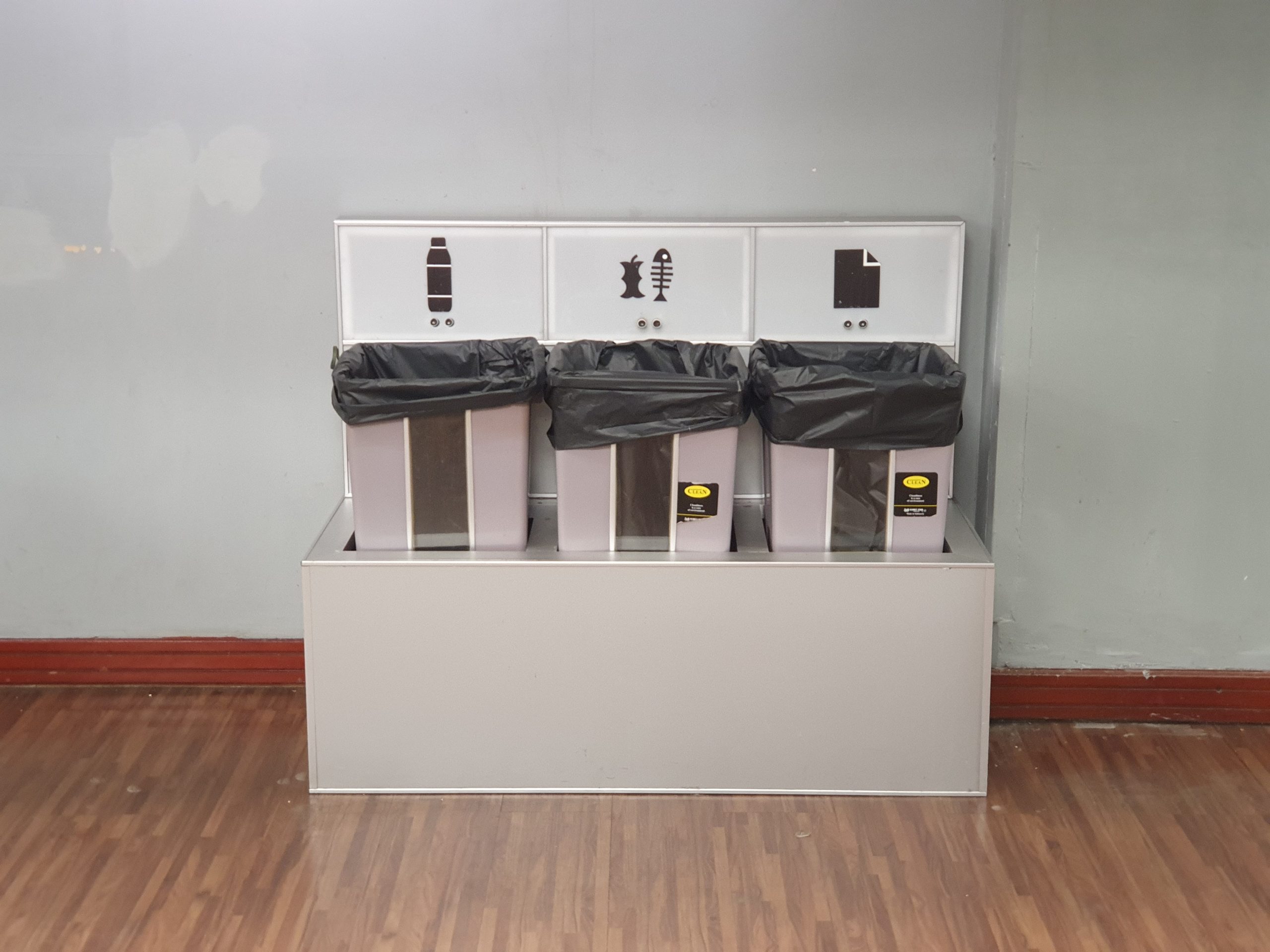 Waste bins for organic and inorganic waste